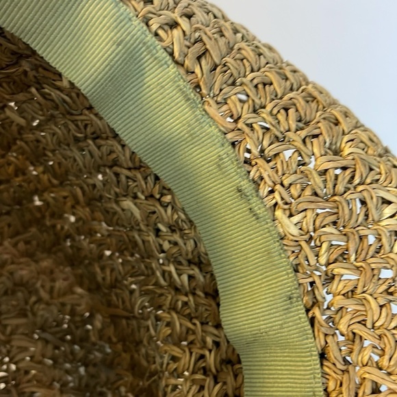 Walt Disney World Straw Hat Adult size with Mickey Head fabric band around hat - Picture 8 of 15